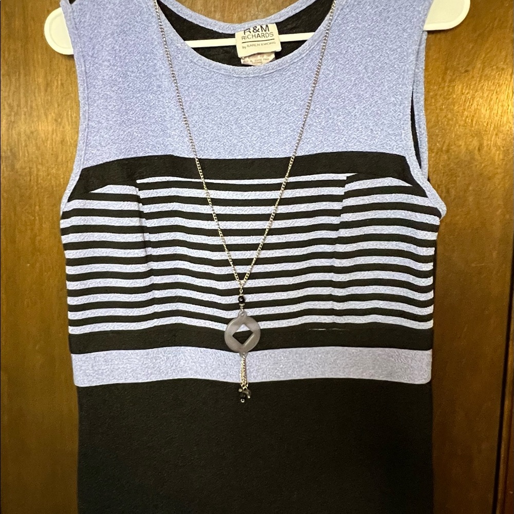 Vintage R&M Richards by Karen Wong MIDI Dress with Necklace